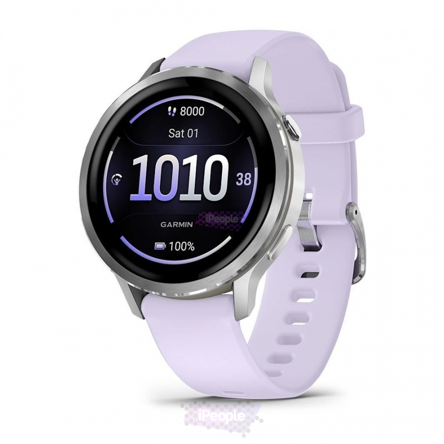 Фото Купить Умные часы Garmin Venu 4 41 мм, Silver / Periwinkle Silicone (010-03013-01) по низкой цене в Москве
