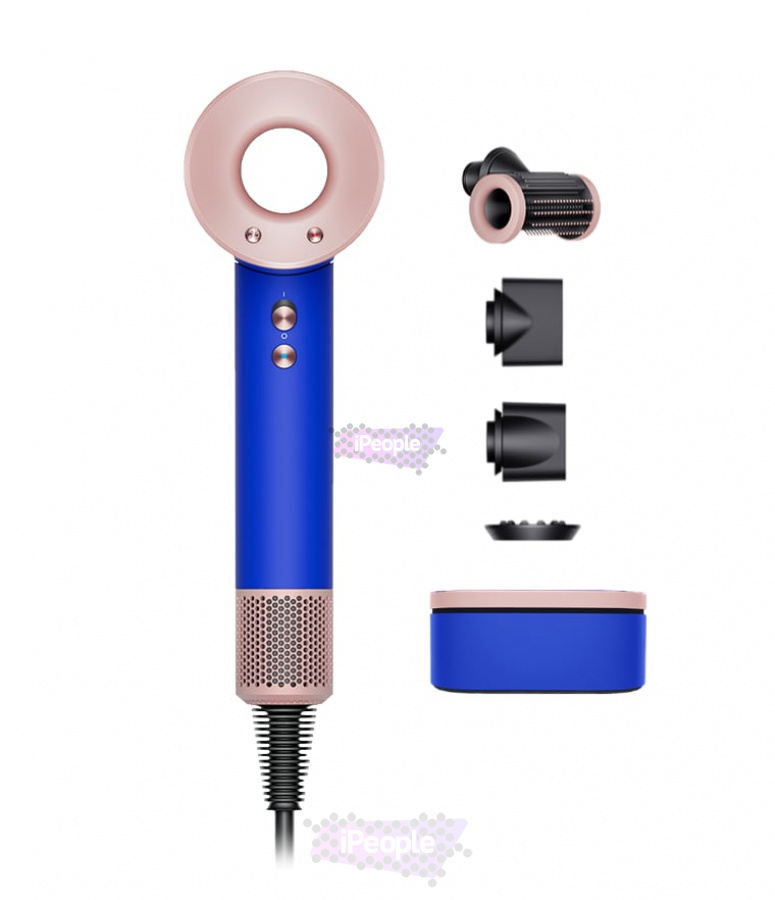 Фото Купить Фен Dyson Supersonic HD15 Blue/Blush (4 насадки) по низкой цене в Москве