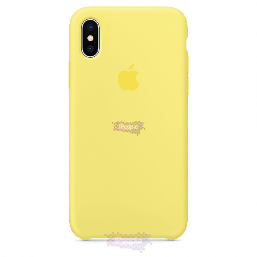 Фото Оригинальный чехол Apple iPhone X Silicone Case (ZM/A) - Lemonade, Желтый