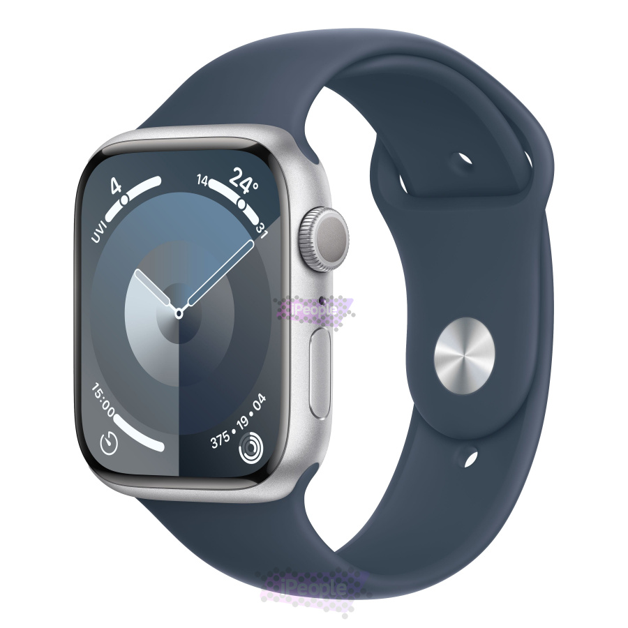 Фото Купить Apple Watch Series 9 (MR9E3) <br>45 мм Корпус из алюминия «Silver» Спортивный ремешок M/L по низкой цене в Москве