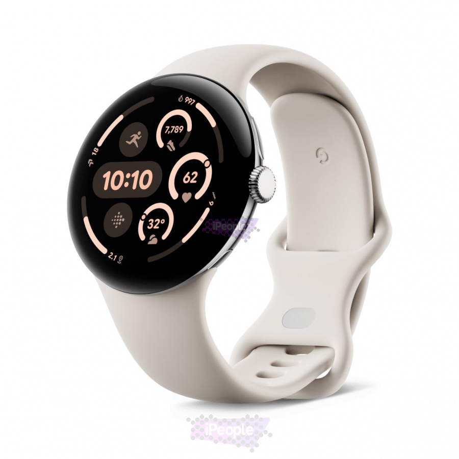 Фото Купить Google Pixel Watch 3 45мм Wi-Fi Polished Silver Case/Porcelain Active Band по низкой цене в Москве