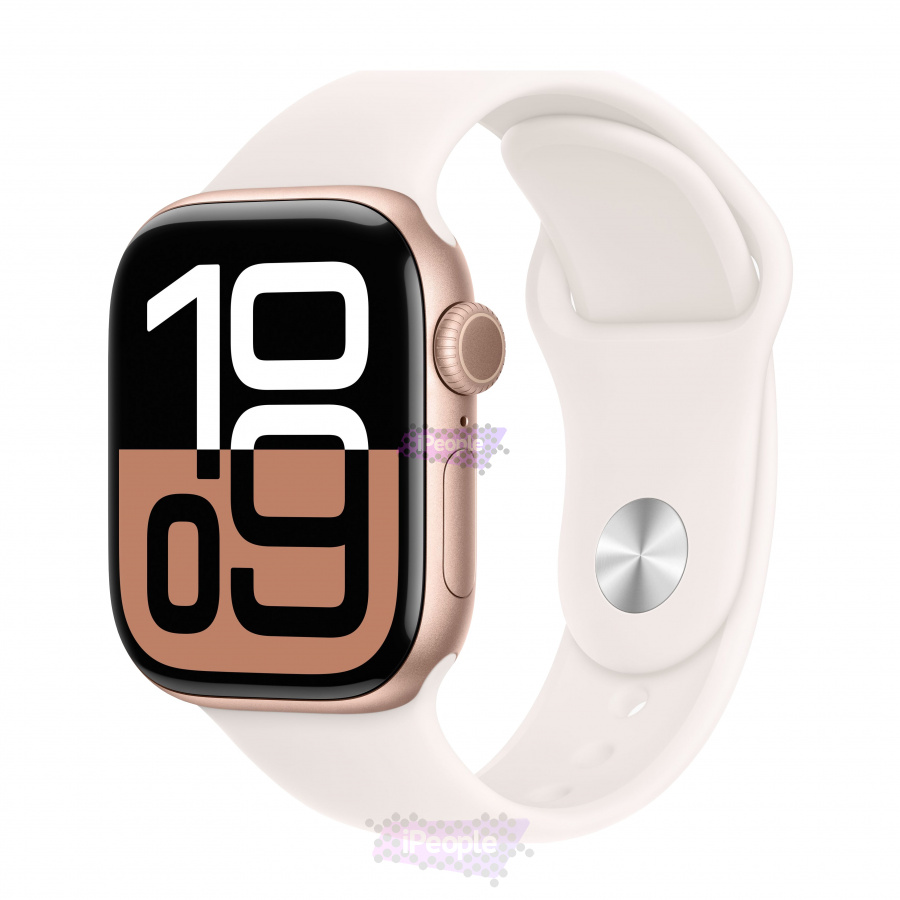 Фото Купить Apple Watch Series 10 <br>42 мм Корпус из алюминия «Rose Gold» Спортивный ремешок S/M «Light Blush» по низкой цене в Москве