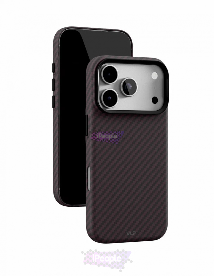 Фото Купить Чехол VLP lite Grid case MagSafe для iPhone 18 Pro (Тёмно-вишнёвый) по низкой цене в Москве