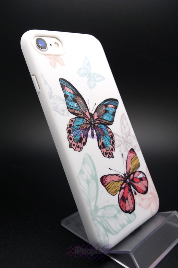 Фото Чехол Deppa ArtCase для iPhone 8 / 7, Pastel Бабочки, Белый