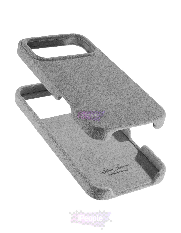 Фото Купить Чехол Slava Larionov Alcantara case для iPhone 17 Pro Max (Gray) по низкой цене в Москве