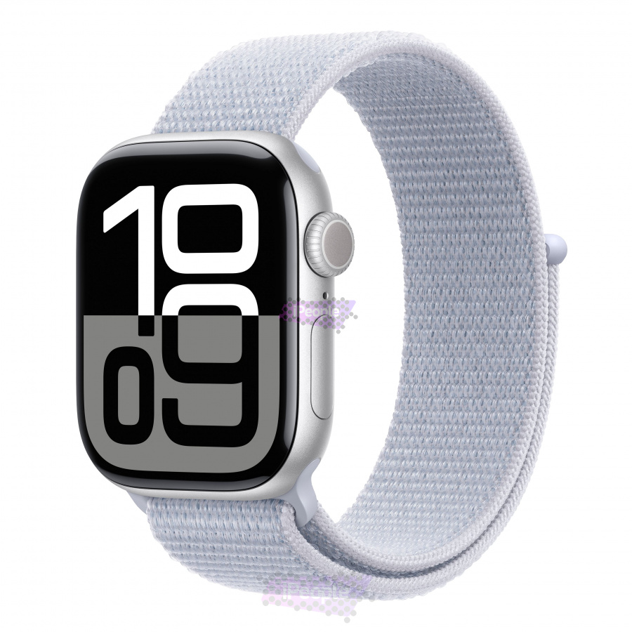 Фото Купить Apple Watch Series 10 <br>42 мм Корпус из алюминия «Silver» Спортивная петля «Blue Cloud» по низкой цене в Москве
