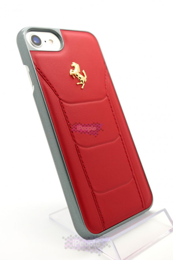 Фото Чехол Ferrari Genuine Leather Hard для iPhone 8 / 7, Красный