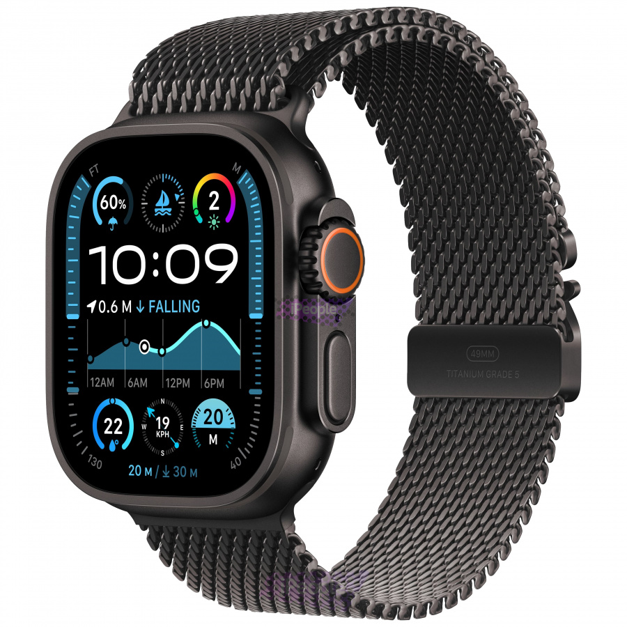 Фото Купить Apple Watch Ultra 2 <br>49 мм «Black Titanium» Case with Black Titanium Milanese Loop L по низкой цене в Москве