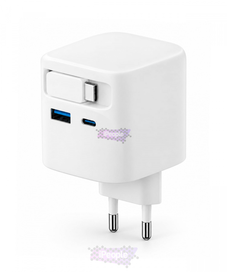 Фото Купить Сетевое зарядное устройство isa GaN Power 65W USB-C (Белый) по низкой цене в Москве