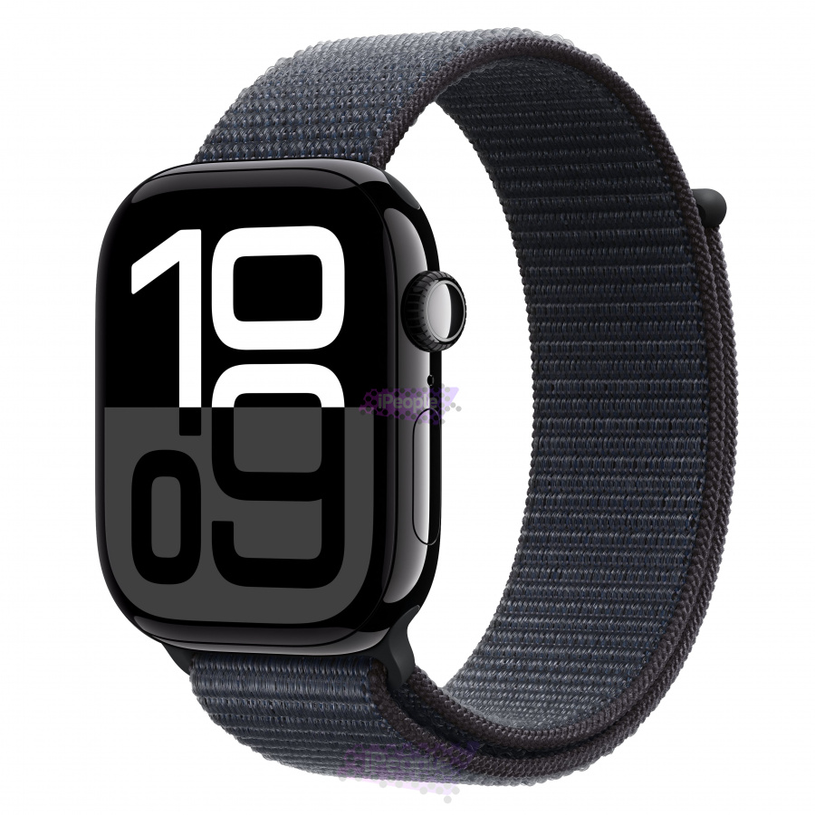 Фото Купить Apple Watch Series 10 <br>46 мм Корпус из алюминия «Jet Black» Спортивная петля «Ink» по низкой цене в Москве