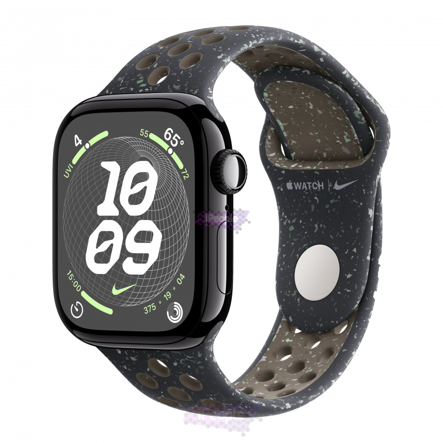 Фото Купить Apple Watch Series 10 <br>42 мм Корпус из алюминия «Jet Black» Спортивный ремешок Nike Midnight Sky M/L по низкой цене в Москве