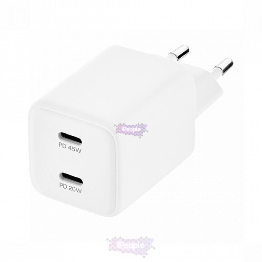Фото Купить Сетевое зарядное устройство uBear Bridge Wall Charger 45W USB-C (Белый) по низкой цене в Москве