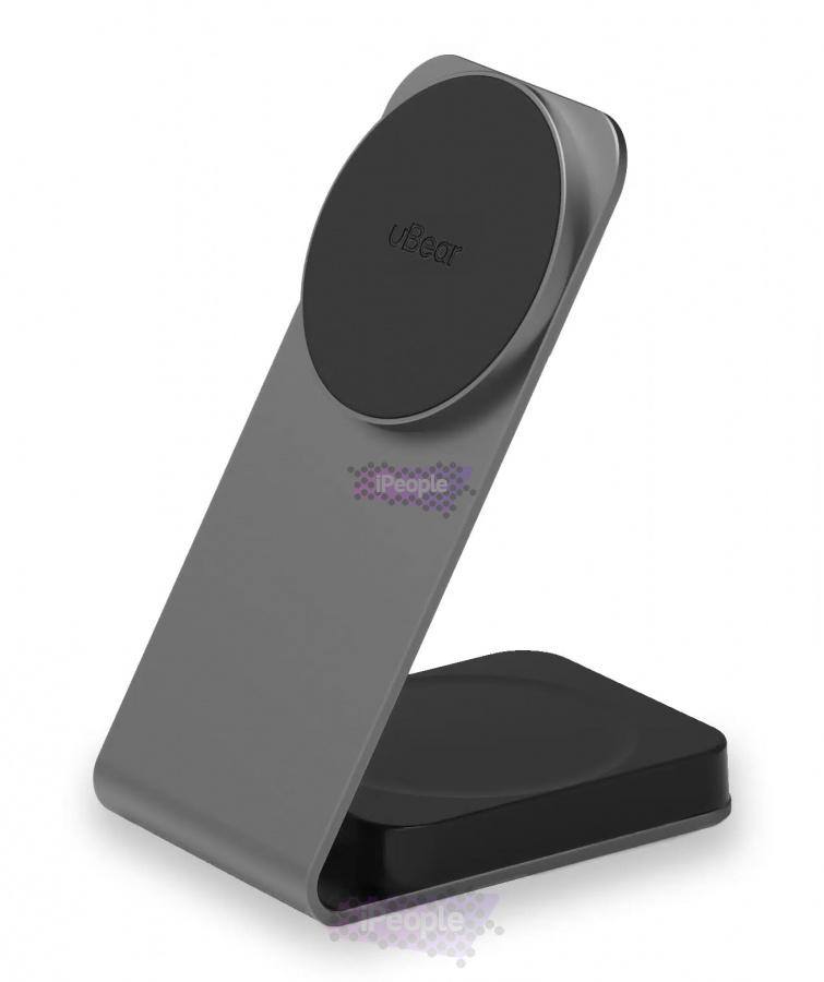 Фото Купить Беспроводная зарядка uBear Level Wireless Charger 2-in-1 (Серый) по низкой цене в Москве
