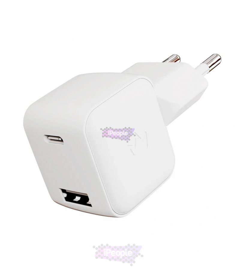 Фото Купить Сетевое зарядное устройство VLP G-Charge 30W USB-C + USB-A (Белый) по низкой цене в Москве