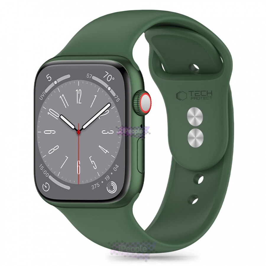 Фото Купить Ремешок Tech-Protect Silicone для Apple Watch 44 / 45 / 46 мм (Olive) по низкой цене в Москве
