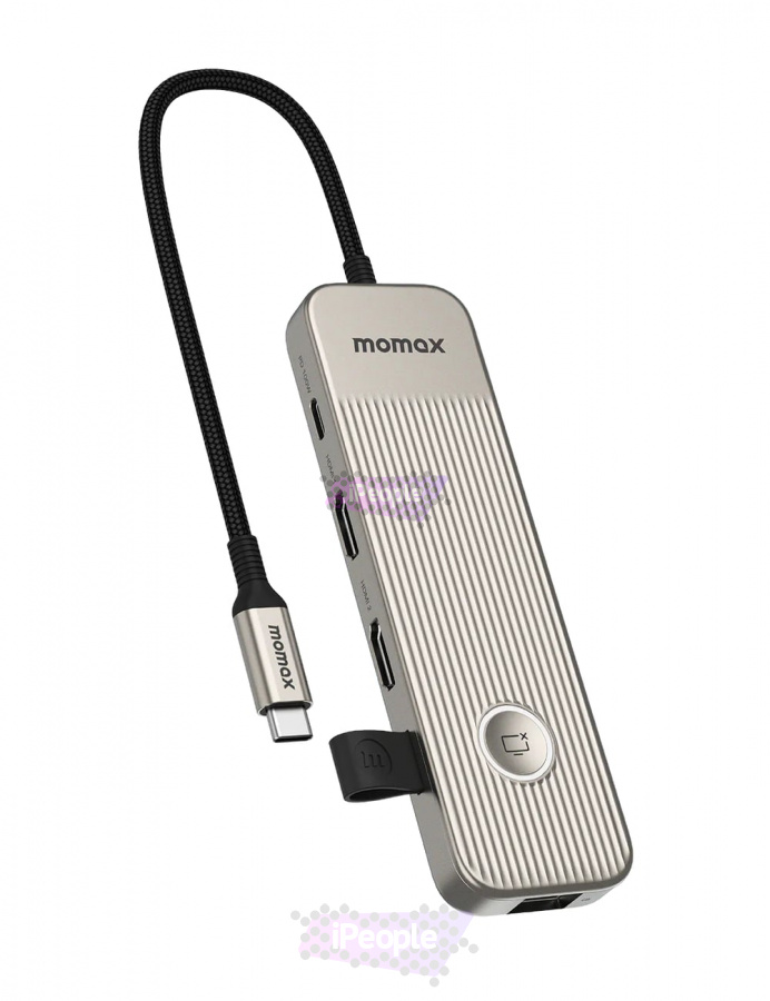 Фото Купить Многопортовый адаптер Momax 1-Link USB-C Hub 9-in-1 (Titanium) по низкой цене в Москве