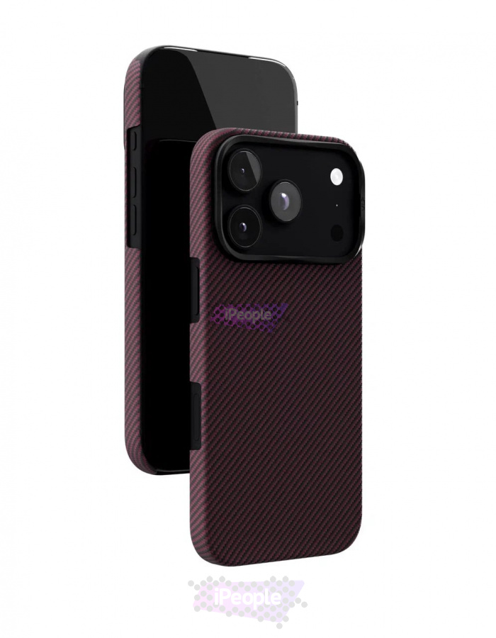 Фото Купить Чехол VLP Kevlar case with MagSafe для iPhone 18 Pro (Тёмно-вишнёвый) по низкой цене в Москве