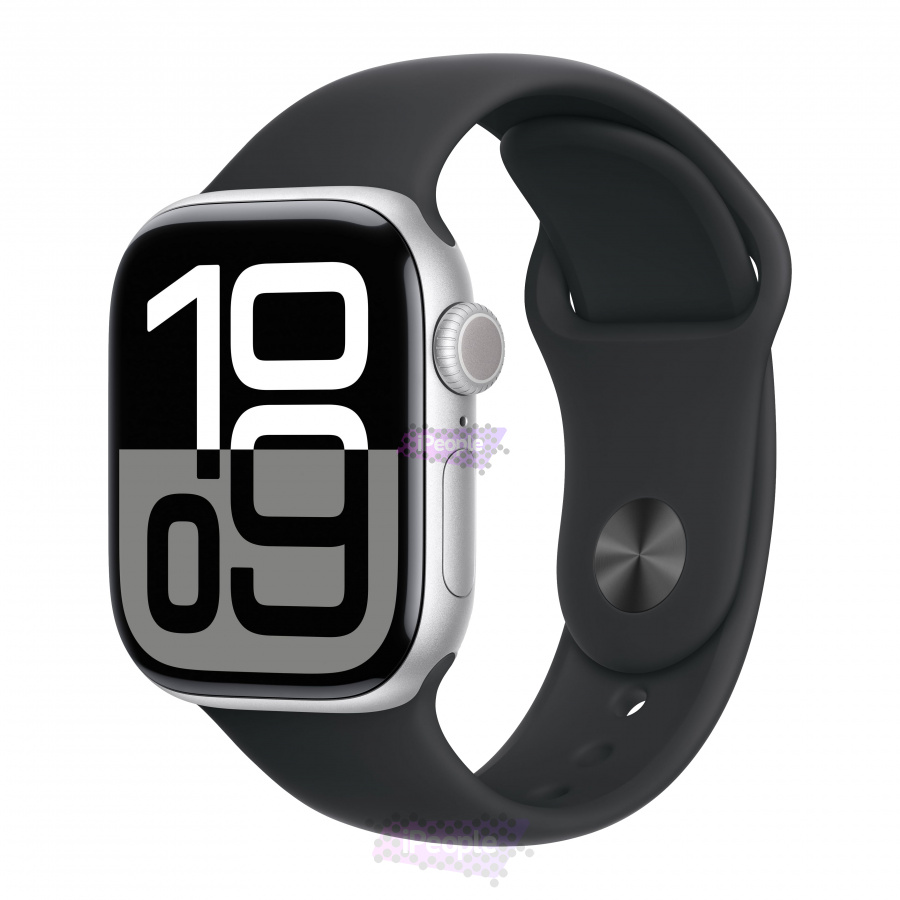 Фото Купить Apple Watch Series 10 <br>42 мм Корпус из алюминия «Silver» Спортивный ремешок S/M «Black» по низкой цене в Москве