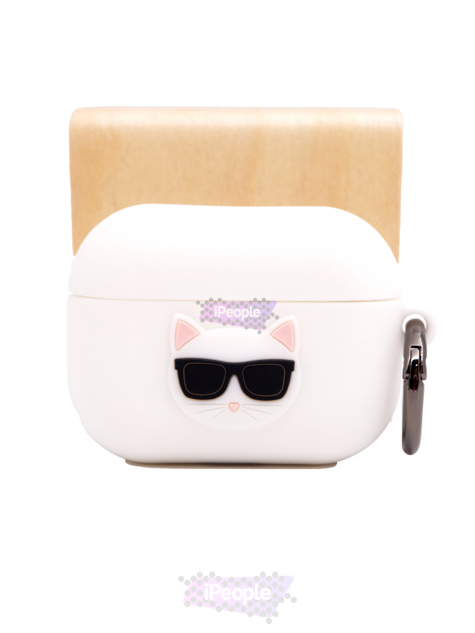 Фото Чехол Karl Lagerfeld для AirPods Pro с карабином (Белый), Белый