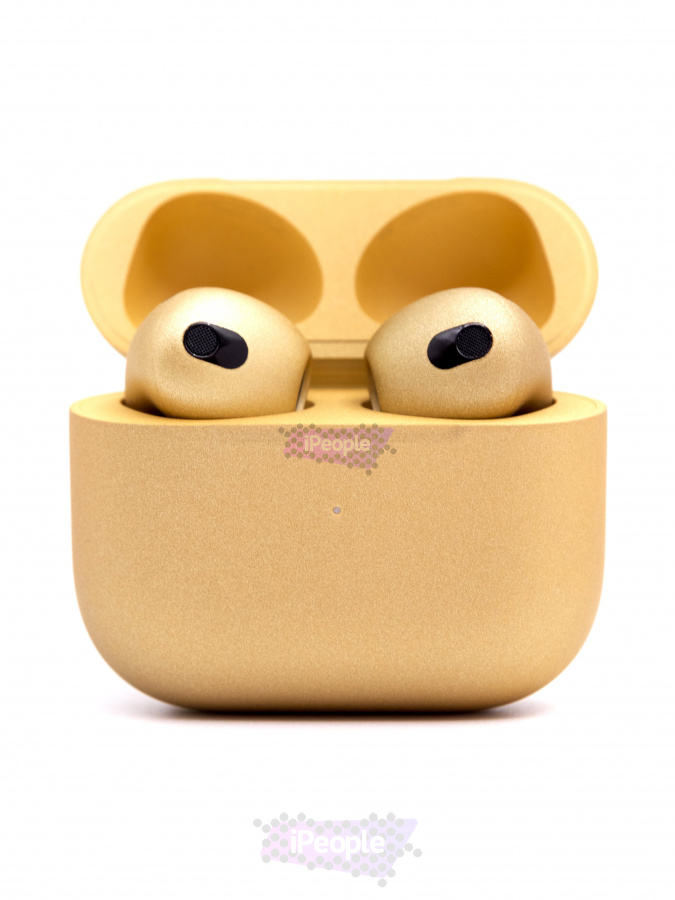 Фото Купить Беспроводные наушники Apple AirPods 3-го поколения (Покрашены в Золотой) по низкой цене в Москве
