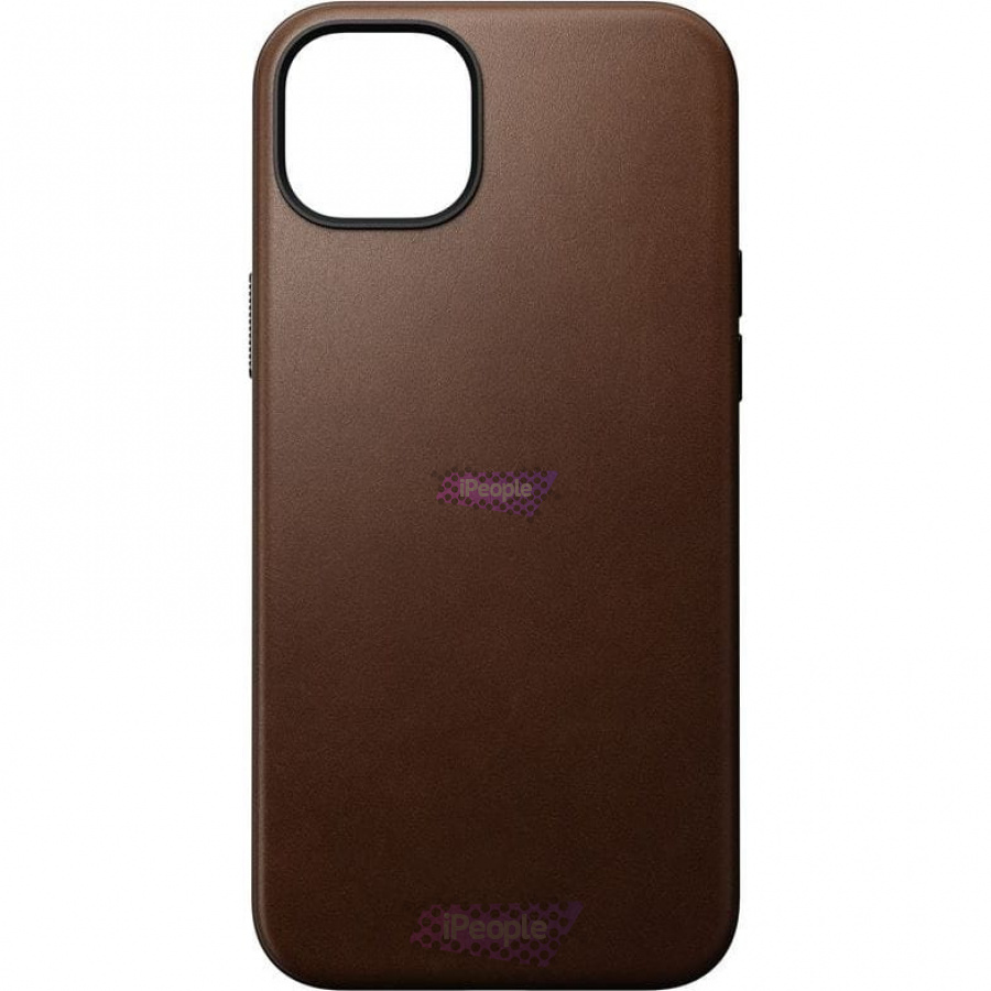 Фото Купить Чехол Nomad Modern Leather case для iPhone 15 Plus Коричневый по низкой цене в Москве