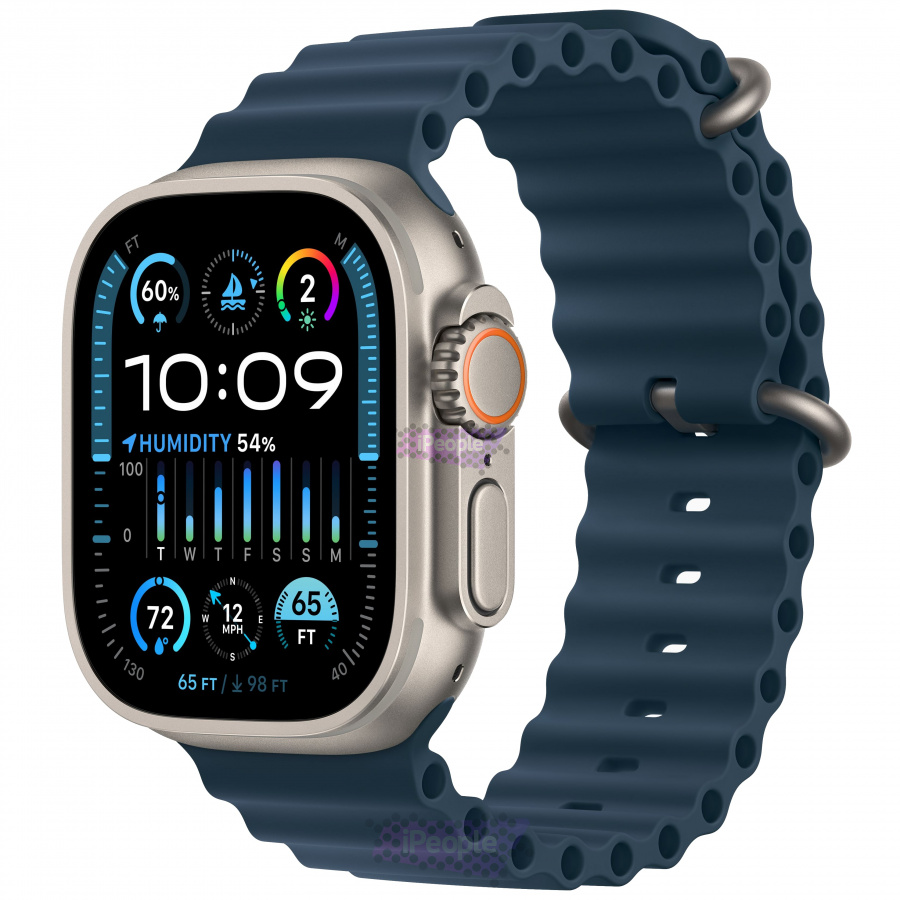 Фото Купить Apple Watch Ultra 2 <br>49 мм Titanium Case with Blue Ocean Band One Size по низкой цене в Москве