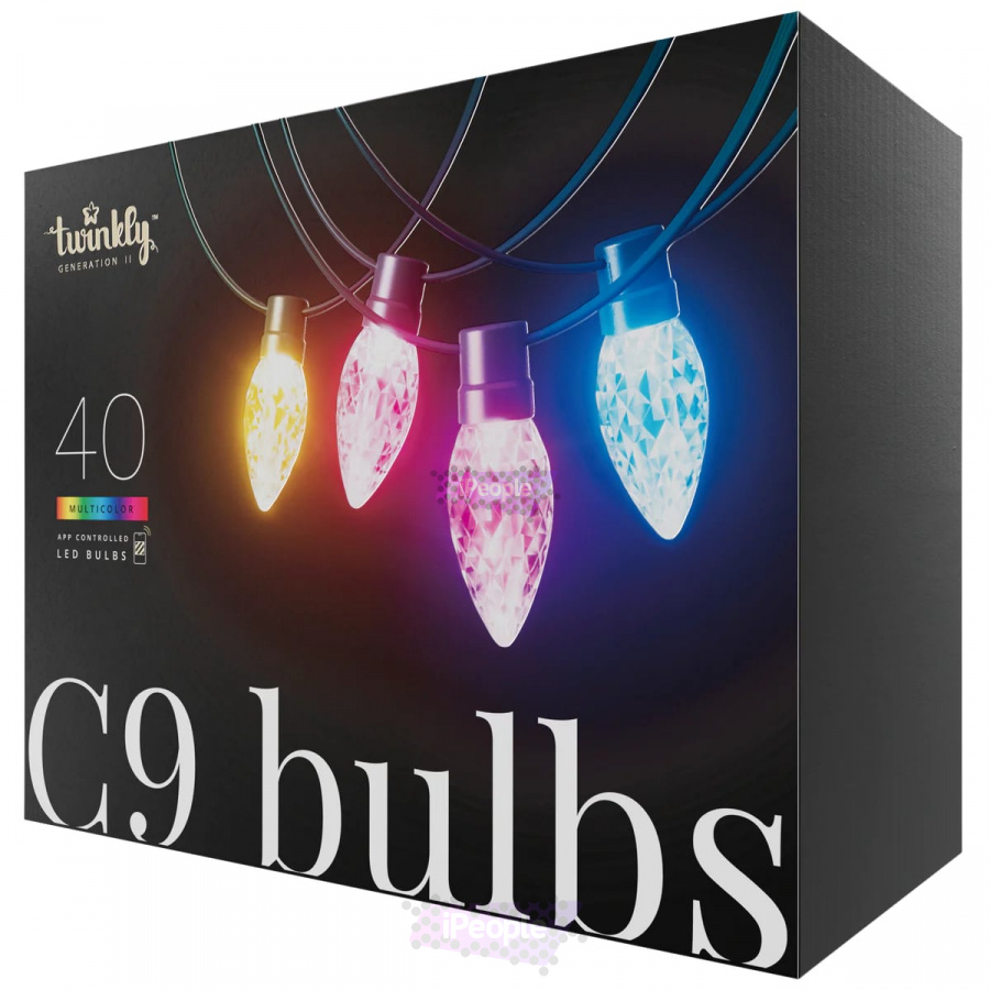 Фото Купить Умная гирлянда Twinkly C9 bulbs 40 LED Multicolor (TWC9040STP-GEU) по низкой цене в Москве