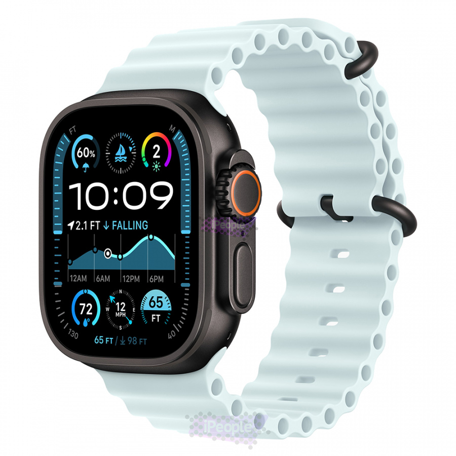 Фото Купить Apple Watch Ultra 2 <br>49 мм «Black Titanium» Case with Ice Blue Ocean Band One Size по низкой цене в Москве