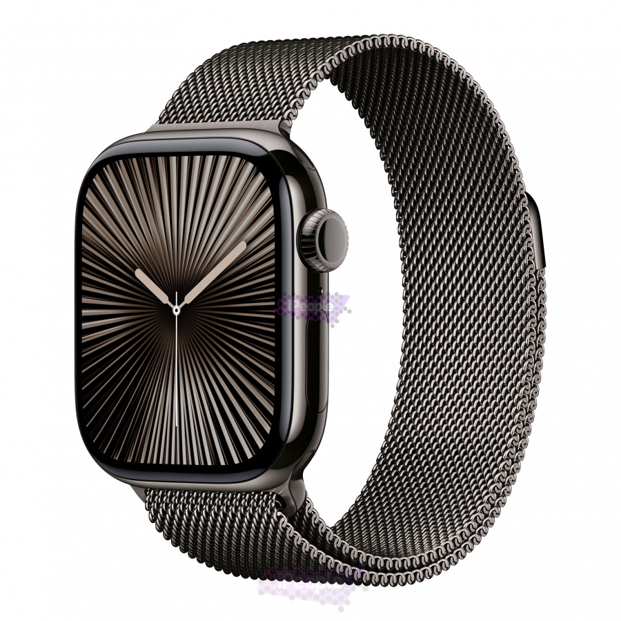 Фото Купить Apple Watch Series 10 <br>42 мм Titanium «Slate» with Milanese Loop с функцией GPS + Cellular по низкой цене в Москве