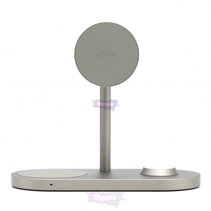 Фото Купить Беспроводная зарядка uBear Stage Pro Wireless Charger 3-in-1 (Titanium) по низкой цене в Москве