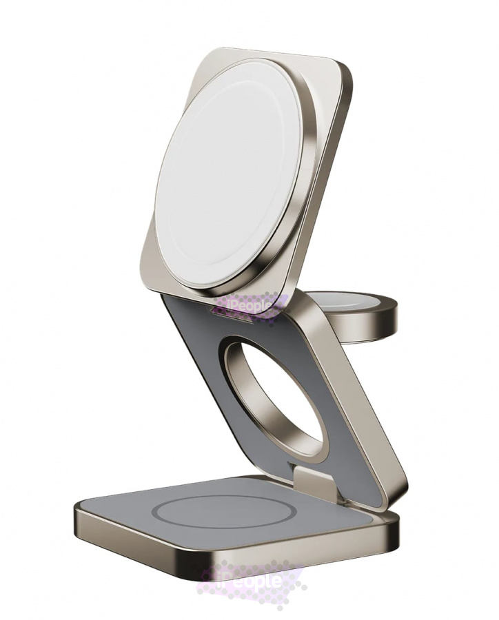 Фото Купить Беспроводная зарядка Momax Q2.Mag Go (3-in-1) 15W (Titanium) по низкой цене в Москве