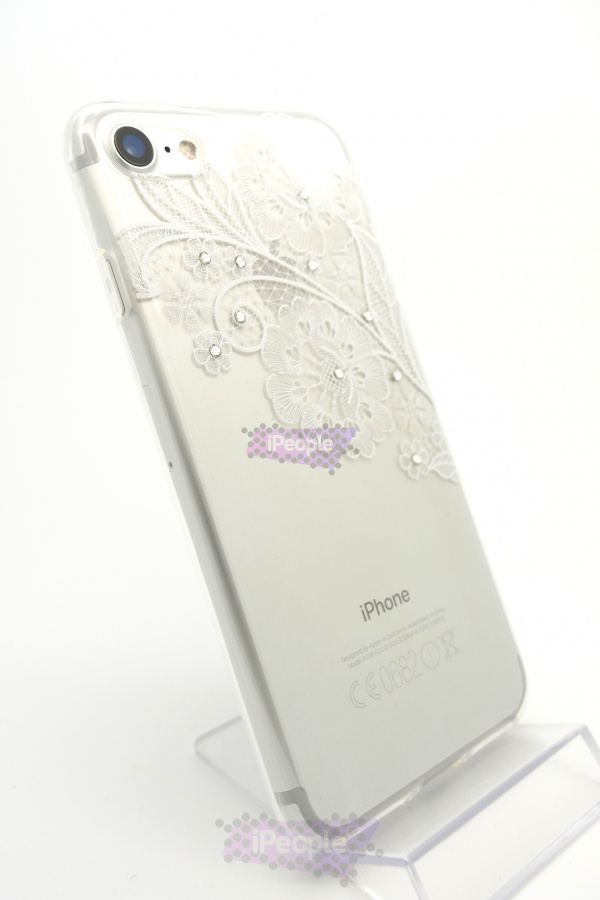 Фото Силиконовый чехол BoraSCO Artworks Swarovski, Кружево, Прозрачный