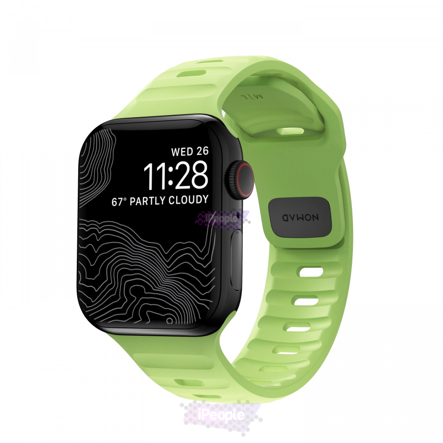 Фото Купить Ремешок Nomad Sport для Apple Watch 38 / 40 / 41 / 42 мм (Зелёный) (Светится в темноте) по низкой цене в Москве