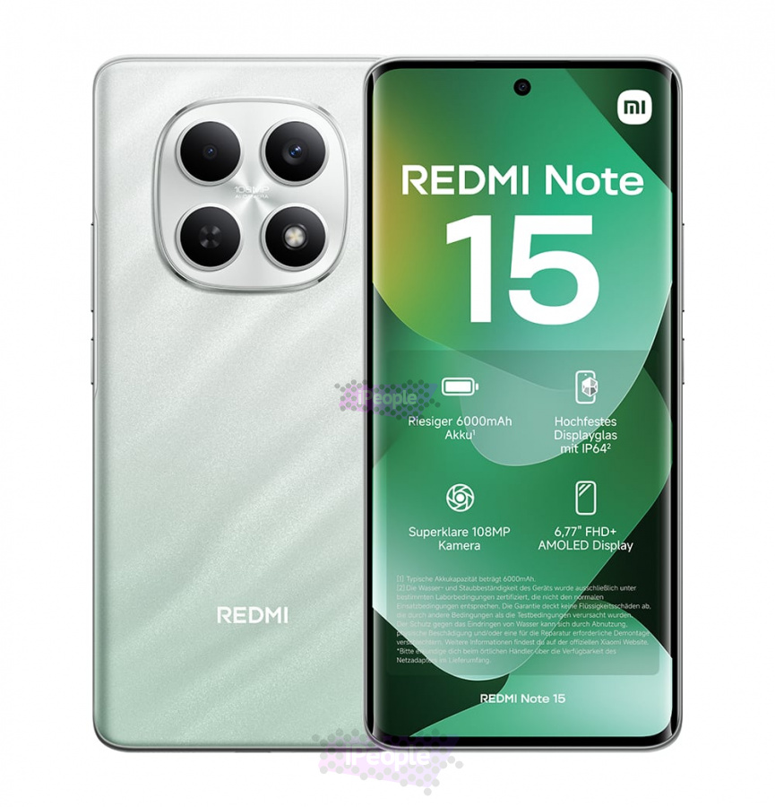 Фото Купить Смартфон Xiaomi Redmi Note 15 4G 8Gb/128Gb (Forest Green) Nano-Sim + Nano-Sim по низкой цене в Москве