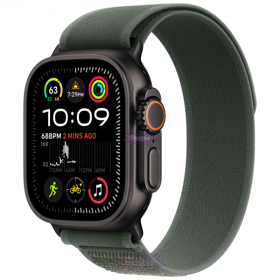 Фото Купить Apple Watch Ultra 2 <br>49 мм «Black Titanium» Case with Green Trail Loop M/L по низкой цене в Москве