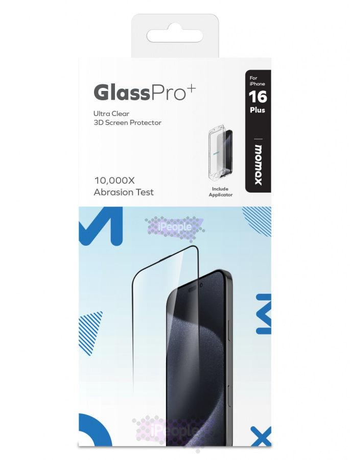 Фото Купить Защитное стекло Momax GlassPro+ для iPhone 16 Plus по низкой цене в Москве