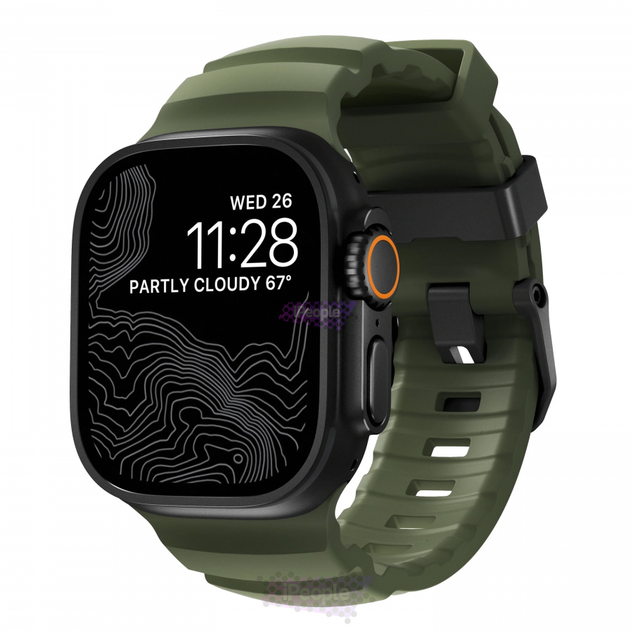 Фото Купить Ремешок Nomad Rocky Point для Apple Watch 45 / 46 / Ultra (Тёмно-зелёный) по низкой цене в Москве