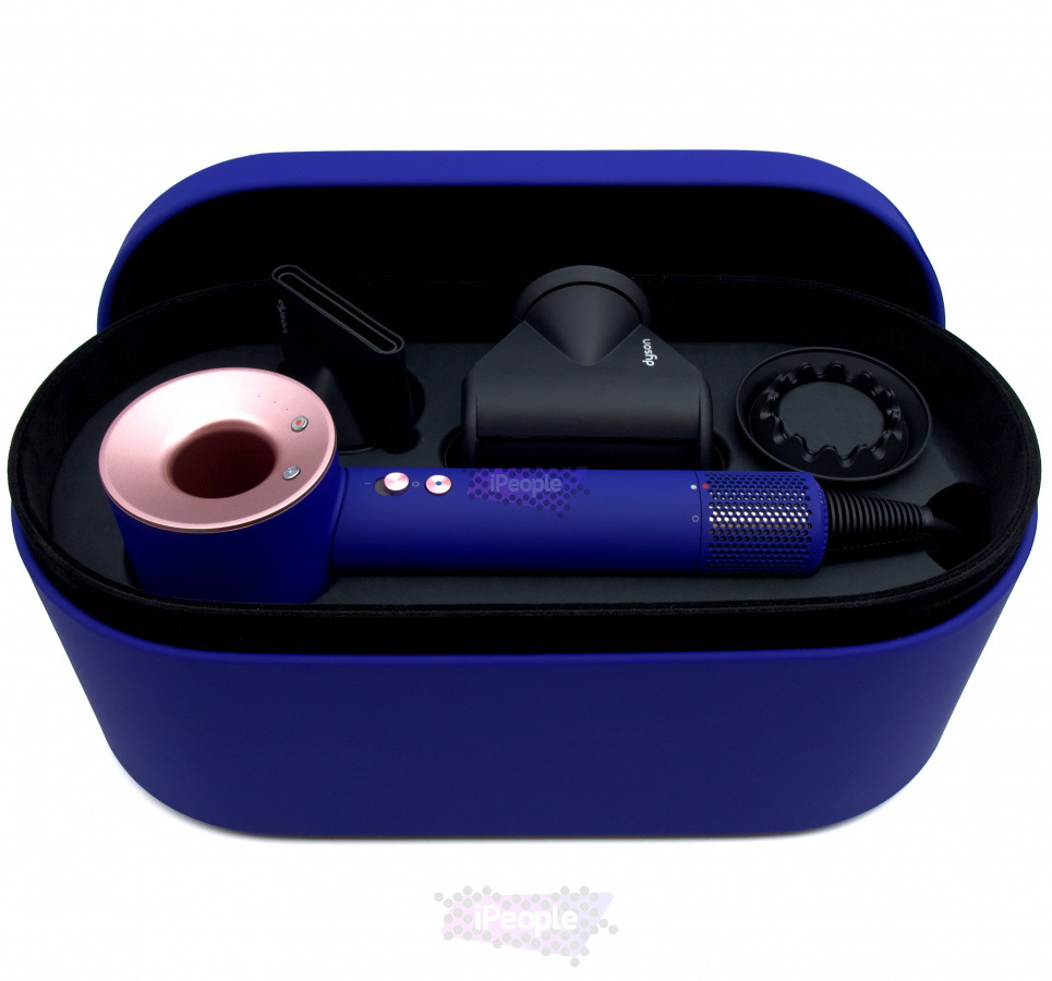 Фото Купить Фен Dyson Supersonic HD08 Blue/Rose (5 насадок) по низкой цене в Москве