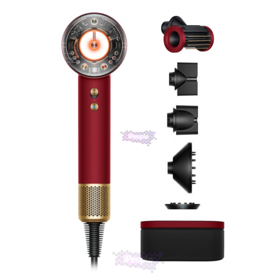 Фото Купить Фен Dyson Supersonic Nural HD16 Red Velvet/Gold (5 насадок) по низкой цене в Москве