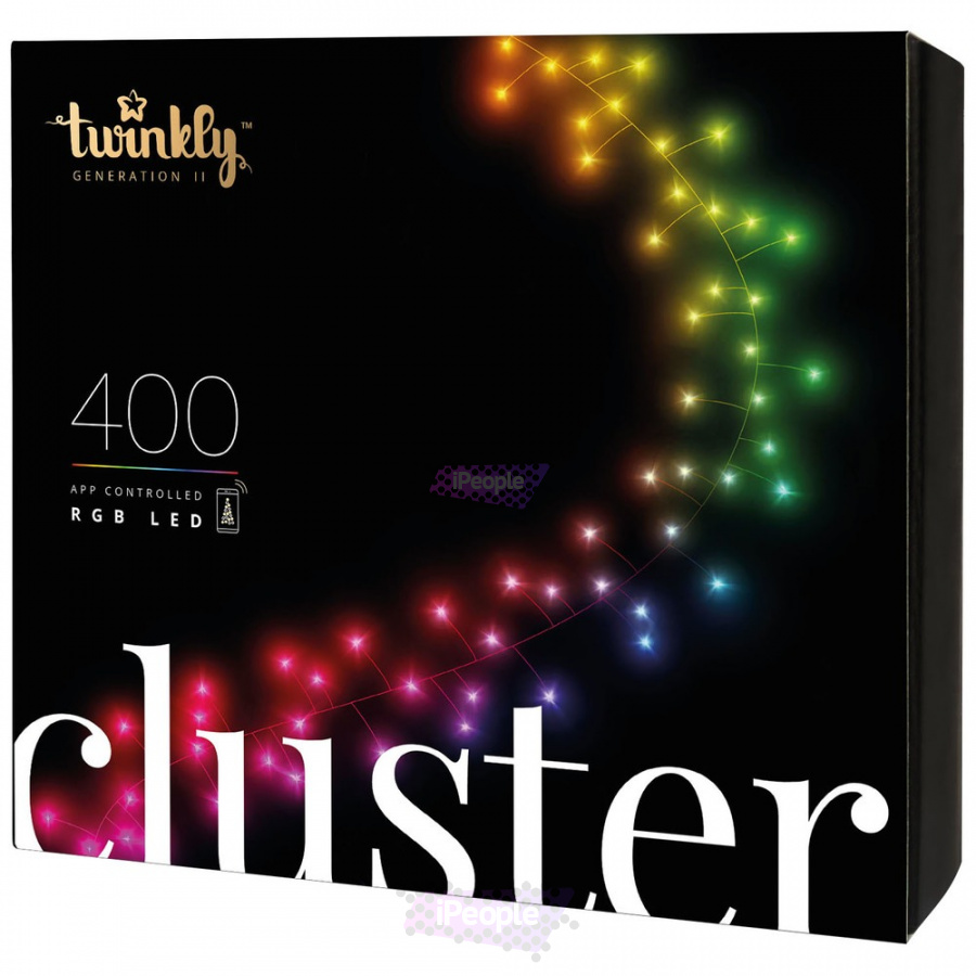 Фото Купить Умная гирлянда Twinkly Cluster 400 LED Multicolor (TWC400STP-BEU) по низкой цене в Москве
