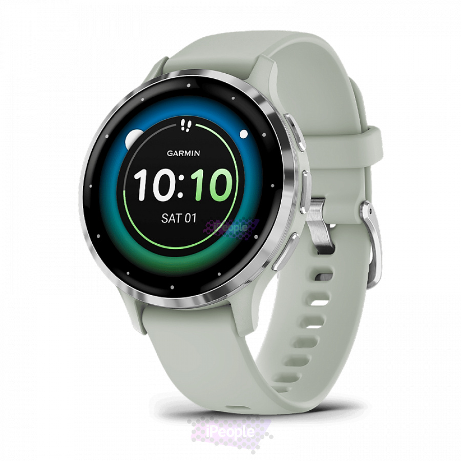 Фото Купить Умные часы Garmin Venu 3S серо-зеленый с серебристым безелем (010-02785-01) по низкой цене в Москве