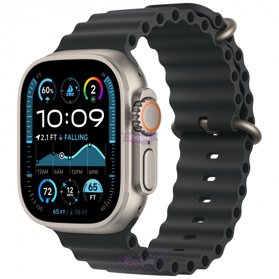 Фото Купить Apple Watch Ultra 2 <br>49 мм «Natural Titanium» Case with Black Ocean Band One Size по низкой цене в Москве