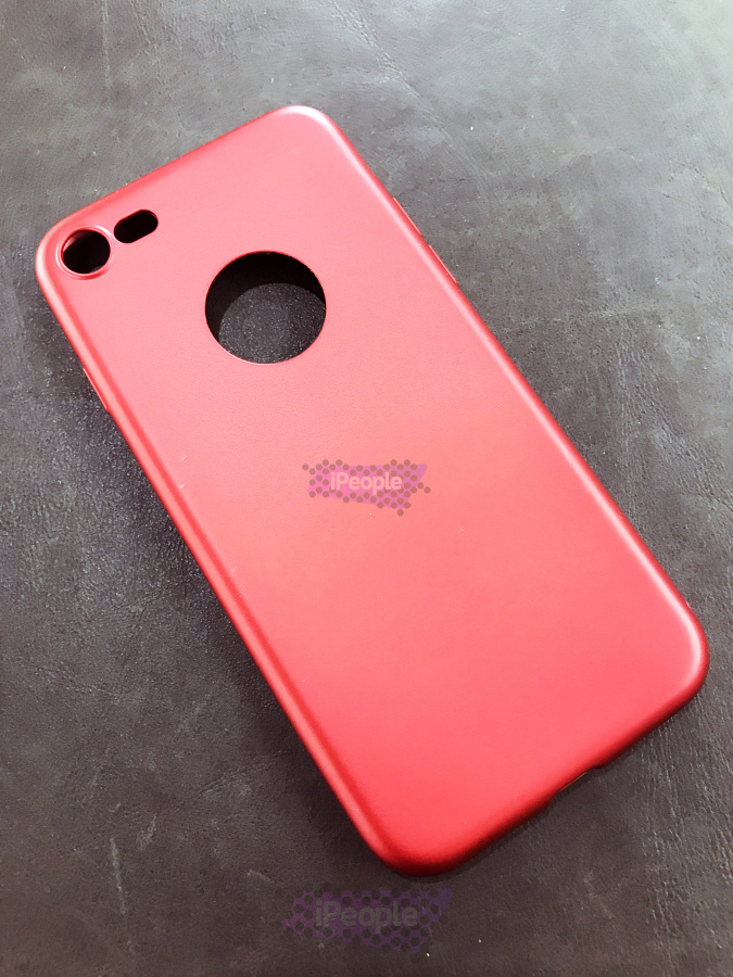 Фото Цветной полиуретановый чехол с вырезом jCase для iPhone 8 / 7, Красный
