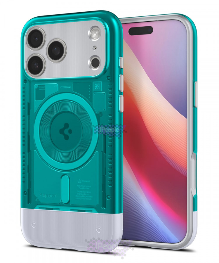 Фото Купить Чехол Spigen Classic C1 with MagSafe для iPhone 17 Pro (Синий) по низкой цене в Москве