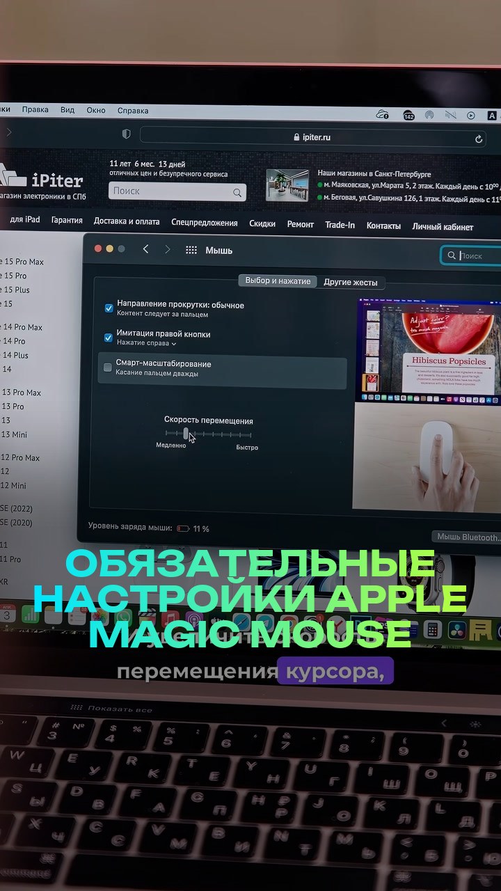 Обязательные настройки Apple Magic Mouse