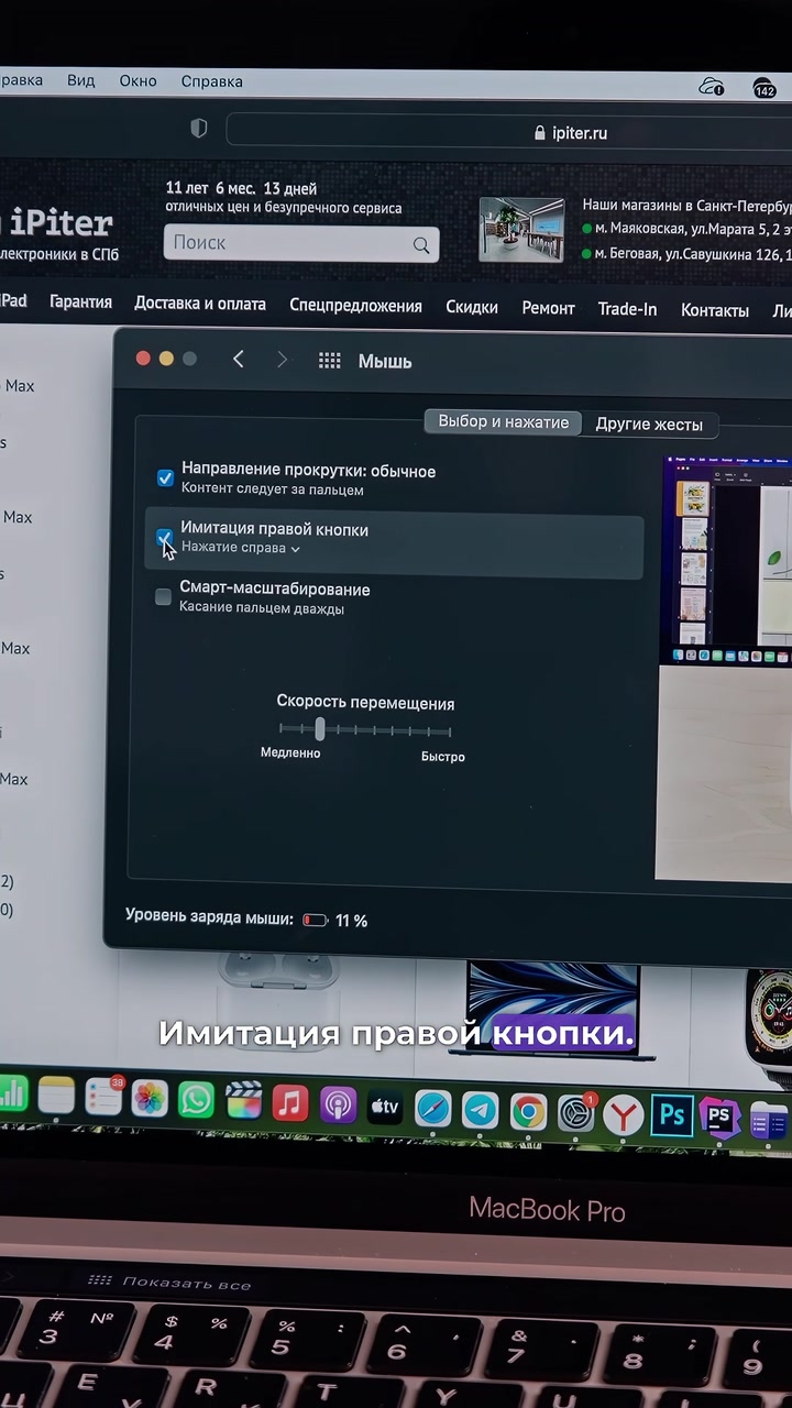 Обязательные настройки Apple Magic Mouse