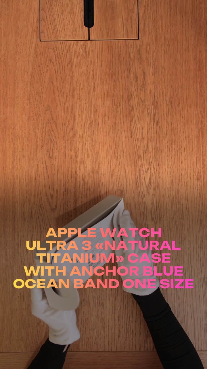 Apple Watch Ultra 3 49 мм «Natural Titanium» Case with Anchor Blue Ocean Band One Size