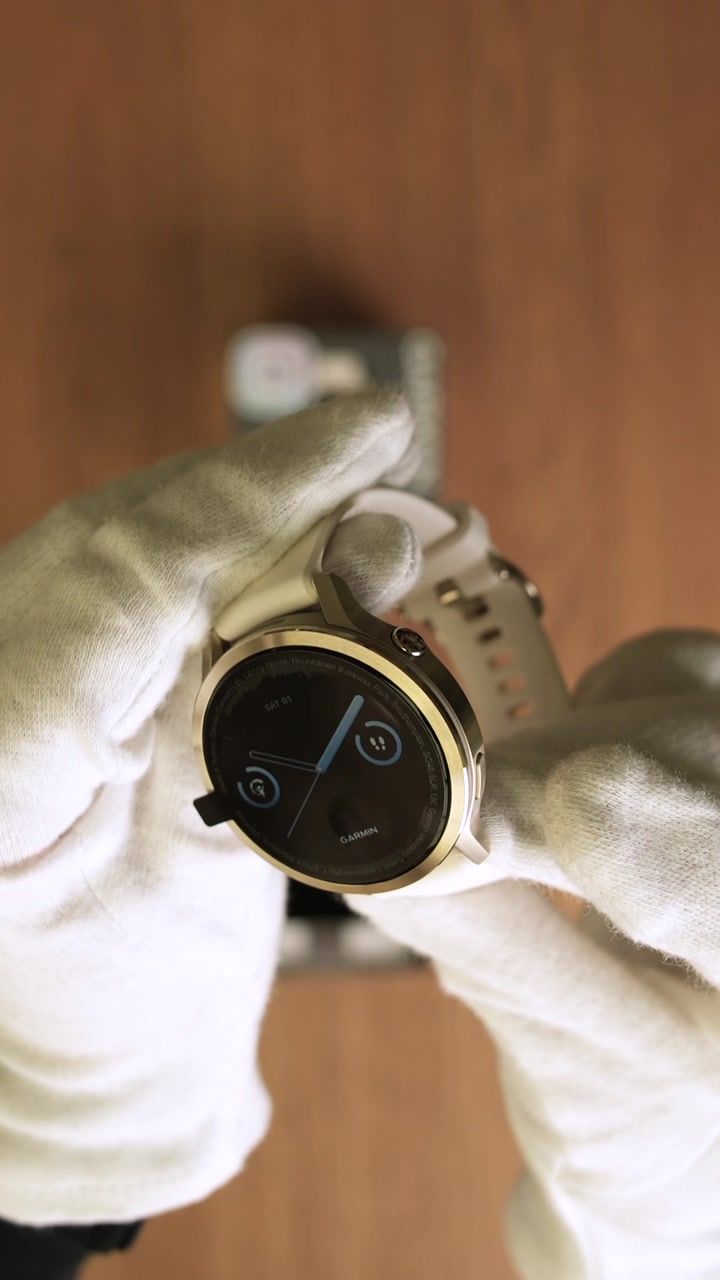 Garmin Venu 4 41 мм, Lunar Gold / Bone Silicone (010-03013-00)