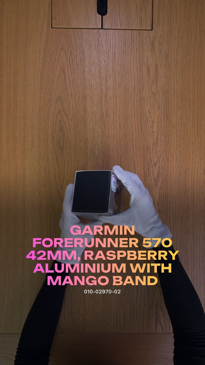 Умные часы Garmin Forerunner 570 42mm, Raspberry Aluminium with Mango Band (010-02970-02)