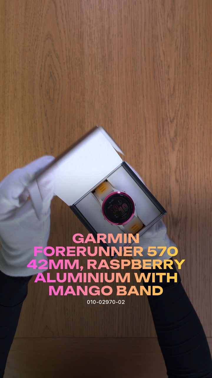 Умные часы Garmin Forerunner 570 42mm, Raspberry Aluminium with Mango Band (010-02970-02)